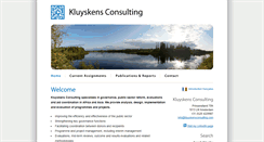 Desktop Screenshot of kluyskensconsulting.com