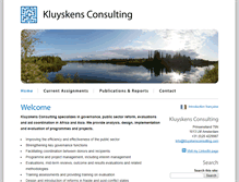 Tablet Screenshot of kluyskensconsulting.com
